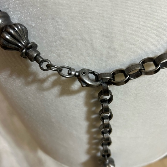 Black Braided Leather and Metal Belt 36” - Picture 11 of 12